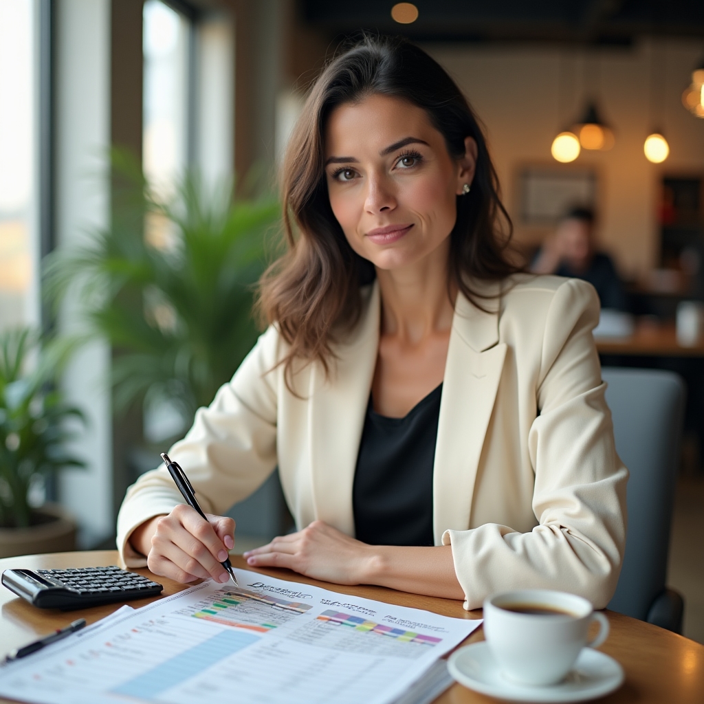 Предпринимательница планирует бюджет малого бизнеса